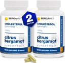 Cholesterinkommando, Citrus Bergamot SuperFruit Supplement, 47% Bergamotte Polyphenolfraktion (BPF) Patentierte Formel, Made in USA, 2 Monate, 180 Kapseln- 2 Flaschen