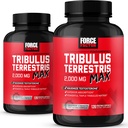 FORCE FACTOR Tribulus Terrestris Max für Herren 2-Pack, Testosteron Booster, männliche Vitalitätsergänzung, Hergestellt mit Key Natural Ingredients Superior Absorption, 2000mg, 240 Kapseln, Rot