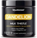 Dandelion mit Milchdistel, Artichoke, Vitamin C & Black Pepper – Unterstützt Lebergesundheit & Verdauungshilfe -150 Kapseln- Made in USA