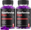 rize labs (Pack mit 2 Größen Revive Plus Gummis, All-Natural Supplement für Herren, Premium-Männchen-Formel für Active & Healthy Lifestyle, Size Revive+ Performance Support (120 Gummis)