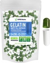 XPRS Nutra Größe 0 Leere Kapseln - 500 Graf Leere Gelatine Kapseln - Pillen DIY Kapsel Füllung - Pure Bovine Pill Gel Kapseln für Do-It-Yourself Ergänzungen (Green/White)