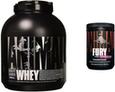Animal Whey Isoliert Whey Protein Pulver – Isolate geladen für Post Workout und Erholung & Fury Pre Workout Pulver Ergänzung für Energie und Fokus 5g BCAA 350mg Koffein Nitric Oxid