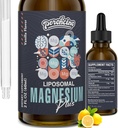 Liposomale Magnesium Citrat Tropfen für Gut und Knochen Gesundheit, Stimmung und Stress Management, Leistungsfähige Formel mit Vitamin B6 und Zink Gluconate 60ml (2.04 Fl Oz (Pack von 1))