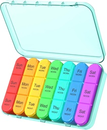 Pill Organizer 3 Mal pro Tag, Wöchentliche Pille Organizer 3x pro Tag, Pille Box 7 Tag, Tägliche Pille Box Organizer, Reisen Container Pillen Fälle Organizer 7 Tage, Medizin Organizer Vitamine und Medikamente zu halten