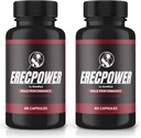 (2 Pack) Capsule Erecpower, Pillole Erecpower per Uomo, Erecpower Male Performance Supplement, Formulazione Avanzata per supportare lo stile di vita attivo degli uomini, Erec Power Pastillas Recensioni (120 capsule)