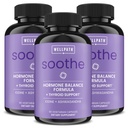 Soothe Hormon Balance für Frauen + Schilddrüse Unterstützung für Frauen (3-Pack) | Cortisol Manager, Mood Unterstützung, & Metabolismus Booster | Adrenal Support | Rhodiola, Selen, Iodine | Adaptogene, 180 ct