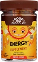 Gute Tag Schokolade Energie Ergänzungen für Erwachsene [50 Count] Fairer Handel Koffein Schokolade mit B-Vitaminen, Grüner Tee Extrakte und 20 mg Koffein pro Stück - Energie Booster für Frauen und Männer