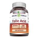 Erstaunliche Formeln Folsäure (Vitamin B9) 800 Mcg Supplement | Kapseln | Non-GMO | Gluten-Free | Made in USA (1 Pack | 240 Count)