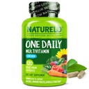 NATURELO Mens Multivitamins - Eine tägliche Multivitamin für Männer mit Vitaminen, Mineralien & Bio- Ganzes Essen, Boost Energy & Health, Non-GMO, 120 vegetarische Kapseln