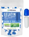 XPRS Nutra Size 1 Capsule Vuote - 100 Conta Capsule Gelatini Vuoti - Riempimento Pillola Capsule fai da te - Pure Bovine Pill Gel Caps per Do-It-Yourself Supplements (Blue/White)