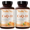 Coenzym Q10 200mg CoQ10 Supplement - Einmal täglich Coq 10 200mg Pulver Kapseln für gesunde Herz-Antioxidans und Energie-Unterstützung - Non-GMO Quick Absorption Ubichinon Q10 Coenzym (400 Servierungen)