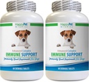 Allergie Immunbits für Hunde Lamb Flavor - Hunde Immunsystem Unterstützung - Leber und Nierengesundheit - Leistungsstarke ANTIOXIDANTS - Natürliche Formel - Tail Capsules Dog - 2 Flaschen (120 Treats)