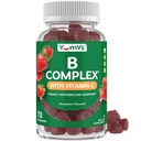 B Complex Gummis mit Vitamin C – Große Verkostung 1 Tag Energie & Nervous System Unterstützung für Erwachsene – Vegan, Kosher, Non-GMO Vitamin B Complex Gummis mit B12, B6, Niacin & Folsäure – 70 Zähler