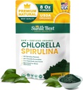 Sunlit Best USDA Organic Chlorella Spirulina Powder - 100% Raw & Vegan Quelle von Protein & Chlorophyll | Non GMO & Gluten Free Superfood Energy Drink | Gut Health & Immun Support Supplement, 8 oz