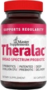 Master Supplements Theralac - 30 Kapseln - Multi-Strain-Probiotikum für optimale Gut Gesundheit + Gas & Bloating Relief - Glutenfrei - 30 Portionen