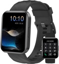 Smart Watch (Answer/Make Calls), 1.85" Smart Watches für Herren Digital Watch Fitness Tracker mit 100+ Sport-Modi Herzfrequenz Monitor für iOS Android Phones Wasserdicht Schwarz