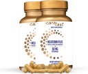 Melatonin Plus - High-Dose 60mg Melatonin mit Zink & Magnesium zur besseren Absorption - für ganzheitliches Wellness - 180 Veggie Kapseln