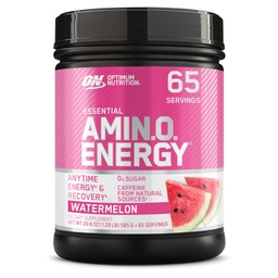 Optimum Nutrition Amino Energy - Pre Workout mit grünem Tee, BCAA, Aminosäuren, Keto Friendly, Green Coffee Extract, Energy Powder - Watermelon, 65 Portionen (Packaging May Vary)