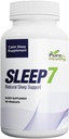 Pure & Gesunde Sleep7 Natural Sleep Support w/Magnesiumglycinat, Melatonin, L-Theanin, Valerian, Lemon Balm, GABA und Passion Flower