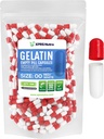 XPRS Nutra Größe 00 Leere Kapseln - 500 Graf Leere Gelatine Kapseln - DIY Kapsel Füllung - Füllbare Pille Gel Kapseln für Do-It-Yourself Ergänzungen (Rot/Weiß)