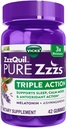ZzzQuil Pure Zzzs Triple Action Gummy Melatonin Schlafergänzung, 21 Count (Pack von 2), 42.0 Count