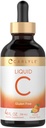 Carlyle Vitamin C Liquid | 4 fl. oz | Orange Flavor | Vegan, Non-GMO, Glutenfreie Ergänzung