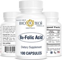 Bio-Tech Pharmacal B6-Folic Acid, 100 Kapseln – All-Natur-Ergänzung – Unterstützt Herz-Kreislauf-, Knochen- und Nervensystemgesundheit – No Dairy, Fish, Gluten, Peanut, Shellfish, Halal, & Soy – Nein