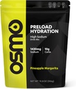 Osmo Preload Hydration Pre Workout Powder Pouch - Includes High Sodium Bicarbonate, Magnesium, Kalium, Carbs & Vitamins, Cane Sugar, Beat Cramps & Dehydration - Ananas Margarita (Pouch)