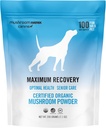 Om Mushroom Matrix Maximale Erholung Pilz Haustier Ergänzung Pulver, unterstützt optimale Gesundheit & Senior Pflege für Hunde & Katzen, 200 Gramm, 7.1 oz