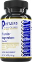 Premier Research Labs Magnesium Powder - Magnesium Lactat Supplement, Magnesium Pulver für Schlaf & Gesundheit, 400 mg pro Servierung, für Männer & Frauen - 4 oz
