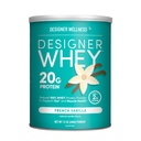 Designer Wellness Designer Whey Natural 100% Whey Protein Pulver mit Probiotika, Fiber und Key B-Vitamine für Energie, Glutenfrei, Non-GMO, Französisch Vanille 12 Unzen