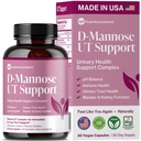 Pure D Mannose Kapseln 1000mg pro Serviere - Fast Acting UTI Support - Urinary Tract Cleanse & Bladder Health - Cranberry, D-Mannose, Dandelion, Hibiscus Flower - 60 Veggie Caps
