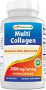 Best Naturals Multi Collagen Pillen 2000mg für Damen und Herren - hydrolysierte Collagen Peptide Kapseln für Haar Haut und Nägel mit Typen I II III V X, Biotin, Hyaluronsäure & Vitamin C