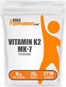 BulkSupplements.com Vitamin K2 Pulver - Vitamin K2 MK-7, als Menachinonpulver - K2 Vitamin Supplement für Wellness, Glutenfrei, 9mg pro Servierung, 25g (0.88 oz) (Pack von 1)