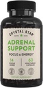 Crystal Star Adrenal Support Supplement (60 Kapseln) – Daily Herbal Cortisol Supplement for Relief Stress & Adrenal Fatigue - Sibirische Eleuthero, Licorice, Uva Ursi, Astragalus & Fo-ti – Non-GMO
