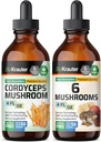 BIO KRAUTER Cordyceps Pilz-Tinktur 4 Fl. Oz. & 6 Pilze Tinktur 4 Fl. Oz.