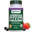 Spüren Sie große Vitamine Super Greens Tabletten | Bio-Grüne, Obst und Gemüse Ergänzung | Obst und Gemüse Ergänzung mit Kale, Spinat-Extrakt, grüne Zwiebel, und mehr, 60 Tabletten
