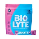 BIOLYTE IV Elektrolyt-Pulver-Packets, IV Flüssigkeits-Getränk-Mix für Wasser, Doctor-Developed Hydration, HSA & FSA genehmigt Dehydration Relief, Chemotherapy Must Haves für Frauen, Men- Fruit Punch (16 Sticks)