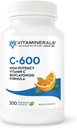 VitamineralsTM Vitamin C-600® Antioxidans Unterstützung 600 mg Vitamin C, mit Bioflavanoiden - 200 Veggie Caps