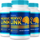 (3 Pack) NervoLink – Tägliche Support-Kapseln mit einer Balanced-Formel für Fokus, Alertness und jeden Tag Scharfheit, Einfach-zu-Take Pillen für tägliche Wellness (180 Kapseln)