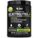 Zeal Naturals Elektrolyt Pulver Erholungsgetränk (90 Servierungen | Lemon Lime) w 0 Zucker + BCAAs +B-Vitamine Elektrolyt Ergänzung mit Kalium Zink & Magnesium für Hydration - Keto Elektrolyte