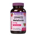 Bluebonnet Nutrition EarthSweet Melatonin 3 mg schnell wirkende nächtliche Entspannung und erholsame Schlafunterstützung - Schlafmittel - glutenfrei, vegan - Himbeergeschmack - 120 Kautabletten