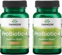 Swanson Probiotic-4 3 miliardi Cfu 60 Veg Caps (2 Pack)