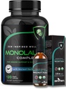 Zenmen Immun Support Bundle: Grün Schwarz Walnuss und Monolaurin Kapseln