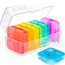 Daviky Weekly Pill Organizer 2 Mal pro Tag, Medizin Am Pm Pill Organizer 7 Tage, Große Reise Vitamin Pille Box zweimal pro Tag, Tägliche Ergänzung Organizer Pille Container Dispenser Große Medikamente