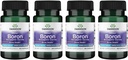 Swanson Boron von Albion - Boroganic Glycine Supplement Unterstützung Joint Health & Bone Health - Hohe Absorption Formel Mai Unterstützung Gesamt Balance - (60 Kapseln, 6mg Jeder) (4 Packung)