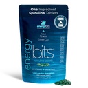 ENERGYBITS - Bio Spirulina Tabletten - Pflanzenbasierte Algae Superfood - für Fokus, Fitness, Energie - Pflanzenprotein - Glutenfrei - Collagen, Vitamin B12, Omega 3 - Keto & Vegan - 1000 Algae Tabletten