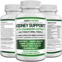 Nierenunterstützungsergänzung, Kidney Cleanse Detox & Repair Formel für Nierengesundheit & wiederherstellen, 705mg Pillen mit 21 Kräutern - Cranberry Astragalus & Juniper für Blasen & Harnwege Gesundheit, 60 Kapseln
