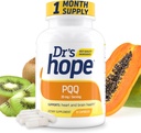 Dr's Hope Pyrroloquinolin Quinone Supplement 20 mg - Fördert Gehirn, Herz und Psychische Leistung - Für Muskelfunktion, Energieproduktion & Langlebigkeit - Glutenfrei - 30 Vegan Kapseln - 1 Monat Versorgung