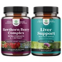 Natures Craft Bundle of Extra Strength Hawthorn Berry Capsules - Heart Health Supplement und Liver Cleanse Detox & Repair Formula - Herbal Liver Support Supplement